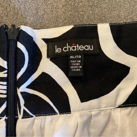 Le Chateau black and white print skirt - Picture 5 of 5